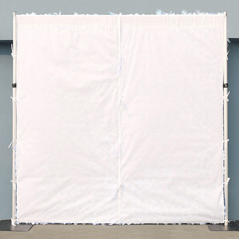 Flowerva Artistic White Rose Cloth Flower Wall  Birthday Party Wedding Backdrop Stage Decor Fabric Floral Wall Window Display Props